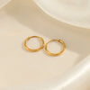 Wholesale Women's Minimalist Geometric Stainless Steel Electroplated Hoop Earrings