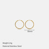 Wholesale Women's Minimalist Geometric Stainless Steel Electroplated Hoop Earrings