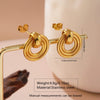 Wholesale Women's Minimalist Geometric Stainless Steel Electroplated Interlocking Earrings Jewelry