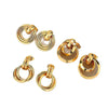 Wholesale Women's Minimalist Geometric Stainless Steel Electroplated Interlocking Earrings Jewelry