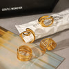 Wholesale Women's Minimalist Geometric Stainless Steel Electroplated Open Ring Jewelry