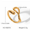 Wholesale Women's Minimalist Geometric Stainless Steel Electroplated Open Ring Jewelry