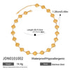 Wholesale Women's Minimalist Geometric Stainless Steel Electroplated Ribbed Shell Chain Bracelet Jewelry