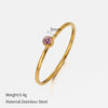 Wholesale Women's Minimalist Geometric Stainless Steel Electroplated Ring