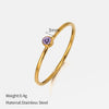 Wholesale Women's Minimalist Geometric Stainless Steel Electroplated Ring
