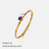 Wholesale Women's Minimalist Geometric Stainless Steel Electroplated Ring