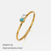 Wholesale Women's Minimalist Geometric Stainless Steel Electroplated Ring