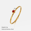 Wholesale Women's Minimalist Geometric Stainless Steel Electroplated Ring