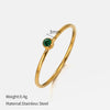 Wholesale Women's Minimalist Geometric Stainless Steel Electroplated Ring