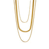 Wholesale Women's Minimalist Geometric Stainless Steel Electroplated Snake Bone Necklace