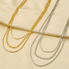 Wholesale Women's Minimalist Geometric Stainless Steel Electroplated Snake Bone Necklace