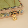 Wholesale Women's Minimalist Geometric Stainless Steel 18K Gold Electroplated Bear Pendant Cross Chain Necklace