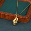 Wholesale Women's Minimalist Geometric Stainless Steel 18K Gold Electroplated Conch Hollow Twist Necklace With Cross Chain