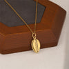 Wholesale Women's Minimalist Geometric Stainless Steel 18K Gold Electroplated Hollow Shell Necklace