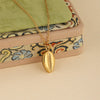 Wholesale Women's Minimalist Geometric Stainless Steel 18K Gold Electroplated Hollow Shell Necklace