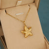 Wholesale Women's Minimalist Geometric Stainless Steel 18K Gold Electroplated Starfish Cross Pendant Clavicle Chain Necklace