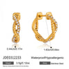 Wholesale Women's Minimalist Geometric Stainless Steel 18K Gold Plated Earrings
