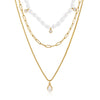 Wholesale Women's Minimalist Geometric Stainless Steel Necklace With Pvd Furnace Vacuum Real Gold Plating