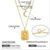 Wholesale Women's Minimalist Geometric Stainless Steel Necklace With Pvd Furnace Vacuum Real Gold Plating