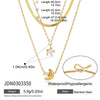Wholesale Women's Minimalist Geometric Stainless Steel Necklace With Pvd Furnace Vacuum Real Gold Plating