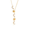 Wholesale Women's Minimalist Geometric Stainless Steel Necklace With Vacuum Real Gold Plating