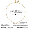 Wholesale Women's Minimalist Geometric Stainless Steel Necklace With Vacuum Real Gold Plating