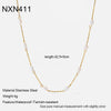 Wholesale Women's Minimalist Geometric Stainless Steel Real Gold Plated Necklace