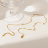 Wholesale Women's Minimalist Geometric Stainless Steel Real Gold Plated Necklace
