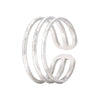 Wholesale Women's Minimalist Geometric Stainless Steel Stacked Rings With Electroplating Cold Open Design