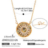 Wholesale Women's Minimalist Geometric Stainless Steel Sun Pendant Necklace With Vacuum Real Gold Plating