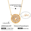Wholesale Women's Minimalist Geometric Stainless Steel Sun Pendant Necklace With Vacuum Real Gold Plating