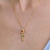 Wholesale Women's Minimalist Geometric Stainless Steel Vacuum Real Gold Plated Necklace