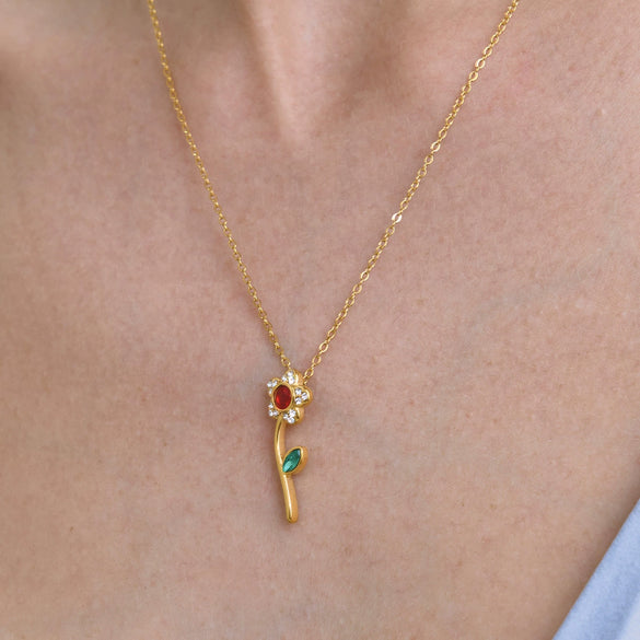 Wholesale Women's Minimalist Geometric Stainless Steel Vacuum Real Gold Plated Necklace