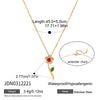 Wholesale Women's Minimalist Geometric Stainless Steel Vacuum Real Gold Plated Necklace