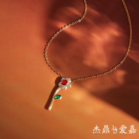 Wholesale Women's Minimalist Geometric Stainless Steel Vacuum Real Gold Plated Necklace