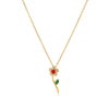 Wholesale Women's Minimalist Geometric Stainless Steel Vacuum Real Gold Plated Necklace