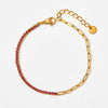 Wholesale Women's Minimalist Geometric Stainless Steel Zircon Electroplated Gold Plated Color Retention Bracelet