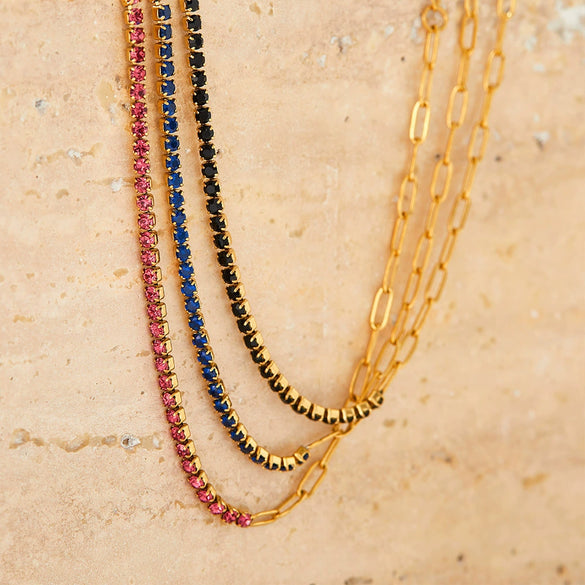 Wholesale Women's Minimalist Geometric Stainless Steel Zircon Electroplated Gold Plated Color Retention Bracelet