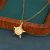 Wholesale Women's Minimalist Geometric Starfish 18K Gold Electroplated Stainless Steel Pendant Cross Chain Necklace