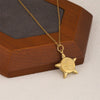 Wholesale Women's Minimalist Geometric Starfish 18K Gold Electroplated Stainless Steel Pendant Cross Chain Necklace