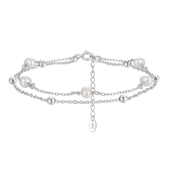 Wholesale Women's Minimalist Geometric 925 Sterling Silver Bracelet With Electroplating