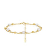 Wholesale Women's Minimalist Geometric 925 Sterling Silver Bracelet With Electroplating