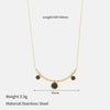 Wholesale Women's Minimalist Geometric Titanium Steel And Stainless Steel Goldplated Round Pendant Oshaped Chain Necklace