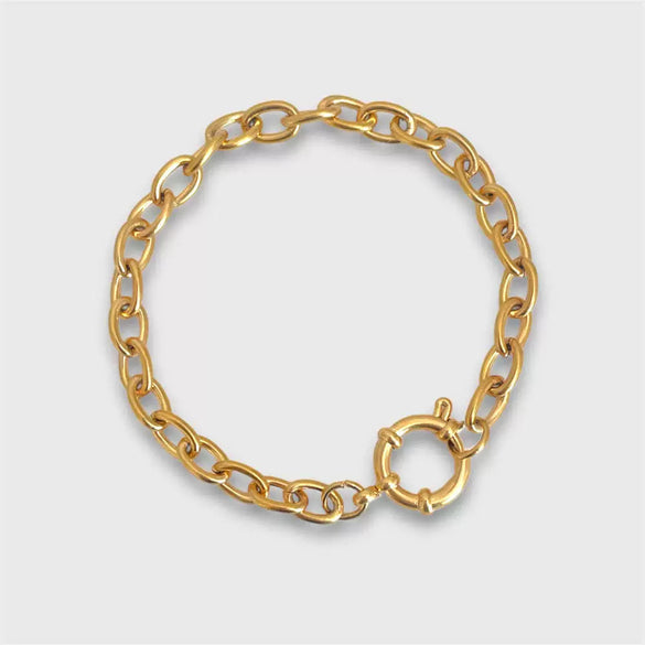 Wholesale Women's Minimalist Geometric Titanium Steel Detachable Sailor Bracelet With Oven Vacuum Plating