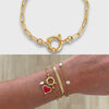 Wholesale Women's Minimalist Geometric Titanium Steel Detachable Sailor Bracelet With Oven Vacuum Plating
