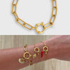 Wholesale Women's Minimalist Geometric Titanium Steel Detachable Sailor Bracelet With Oven Vacuum Plating