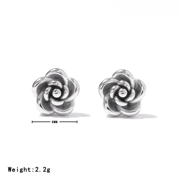 Wholesale Women's Minimalist Geometric Titanium Steel Earrings With Electroplating