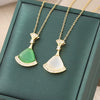 Wholesale Women's Minimalist Geometric U Shape Copper Pendant Titanium Steel Clavicle Chain Electroplated Necklace