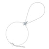 Wholesale Women's Minimalist Geometric Zircon Silver Fingerlink Bracelet