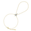 Wholesale Women's Minimalist Geometric Zircon Silver Fingerlink Bracelet